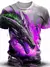 Camiseta casual masculina estampada em 3D, camiseta esportiva confortável e sol