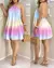 Mini vestido curto sem mangas sem costas para mulheres, pescoço solto, vestido - comprar online