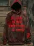 Carta sangrenta impressa Hoodie masculino, moletom casual, engraçado, Dia das B - loja online