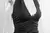 Mini vestido sem costas sem mangas em V feminino, vestido branco, sexy clubwear, - loja online