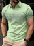Homens Polo Zipper Polo Camisa Polo Sólida Golf Tops Daily Outdoor Tees Busines - loja online