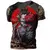 Imagem do Camiseta de manga curta de Samurai japonês vintage masculina, roupas extragrand