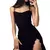 Imagem do Vestido de suspensão de baile preto vintage feminino, vestidos curtos sem manga