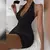 Mini vestido sem costas sem mangas em V feminino, vestido branco, sexy clubwear, - comprar online