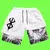 Calça curta anime de cintura alta masculina, extragrande, respirável, ginásio - DAPPER
