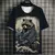Gato Samurai Japonês, masculino e feminino, camiseta estampada em 3D, moda casu