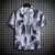 Imagem do Camisa estampada de manga curta tropical masculina, tops casuais unissex, 14 nú