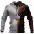 Capuz de manga comprida masculino, moletom com capuz, impressão 3D, bolso front - DAPPER