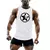 Camisa de corrida com estampa de caveira masculina, ginásio Y2K, colete esporti - loja online