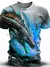 Camiseta casual masculina estampada em 3D, camiseta esportiva confortável e sol - comprar online