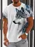 Camiseta casual masculina estampada em 3D, camiseta esportiva confortável e sol na internet