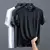 Verão gelo seda camiseta masculina em torno do pescoço de secagem rápida mang - DAPPER