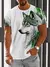 Camiseta casual masculina estampada em 3D, camiseta esportiva confortável e sol - DAPPER