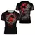 Imagem do Camiseta de manga curta de Samurai japonês vintage masculina, roupas extragrand