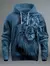 Imagem do Capuz de manga comprida masculino, moletom com capuz, impressão 3D, bolso front