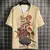 Gato Samurai Japonês, masculino e feminino, camiseta estampada em 3D, moda casu na internet