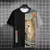 Imagem do Gato Samurai Japonês, masculino e feminino, camiseta estampada em 3D, moda casu