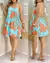 Mini vestido curto sem mangas sem costas para mulheres, pescoço solto, vestido - loja online