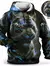 Capuz de manga comprida masculino, moletom com capuz, impressão 3D, bolso front - loja online