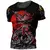 Imagem do Camiseta de manga curta de Samurai japonês vintage masculina, roupas extragrand