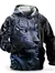 Capuz de manga comprida masculino, moletom com capuz, impressão 3D, bolso front na internet