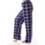 Pijama xadrez de Natal feminino, calças largas, moda casual, roupas de moda, ou - DAPPER