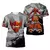 Camiseta de manga curta de Samurai japonês vintage masculina, roupas extragrand - DAPPER