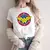 Camiseta Mulher com design de super-herói mulher, camiseta da mulher, presente na internet