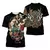 Imagem do Camiseta de manga curta de Samurai japonês vintage masculina, roupas extragrand
