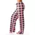 Pijama xadrez de Natal feminino, calças largas, moda casual, roupas de moda, ou
