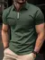 Imagem do Homens Polo Zipper Polo Camisa Polo Sólida Golf Tops Daily Outdoor Tees Busines