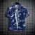 Camisa estampada de manga curta tropical masculina, tops casuais unissex, 14 nú