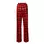 Pijama xadrez de Natal feminino, calças largas, moda casual, roupas de moda, ou - DAPPER