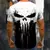 Camiseta masculina com gola em O com impressão 3D, crânios patriótico militar - comprar online