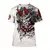Camiseta de manga curta de Samurai japonês vintage masculina, roupas extragrand