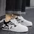 Sapatilhas de skate de couro masculino, sapatos casuais, esportes de corrida ao