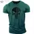 Camiseta masculina com gola em O com impressão 3D, crânios patriótico militar - loja online