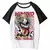 Camiseta Shoto Todoroki feminina, blusa Harajuku, Y2K Anime Vestuário, Menina na internet