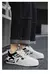 Sapatilhas de skate de couro masculino, sapatos casuais, esportes de corrida ao