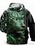 Capuz de manga comprida masculino, moletom com capuz, impressão 3D, bolso front - DAPPER
