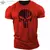 Camiseta masculina com gola em O com impressão 3D, crânios patriótico militar - comprar online