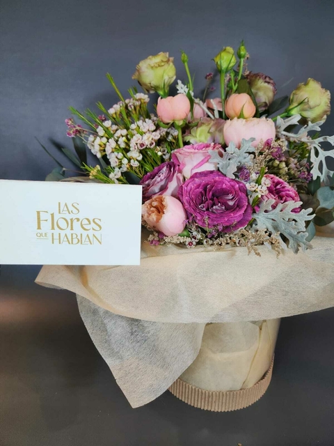 Ramo de Novia Con Rosas Inglesas, tonos vino.