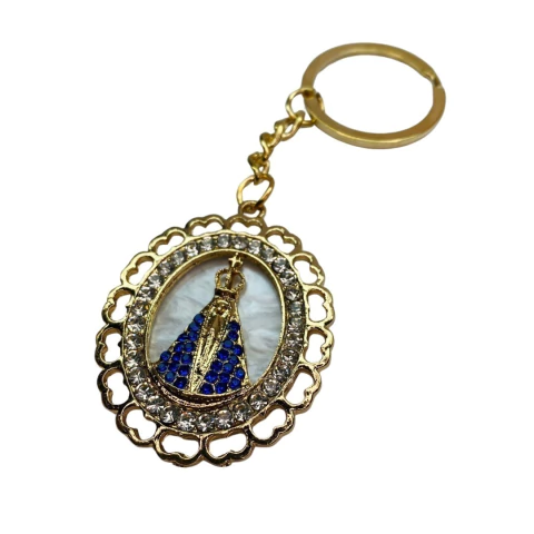 Chaveiro Nossa Senhora Aparecida Trabalhado em Strass
