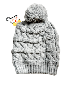 Gorro Lana Trenzado Doble Capa