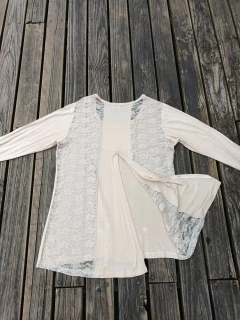 Remera Brillitos Espalda Abierta Con Encaje - tienda online