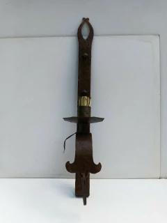 Aplique Antiguo De Pared Estilo Medieval Hierro Forjado - comprar online