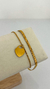 Pulseira fita dupla dourada