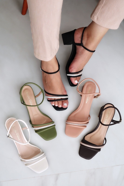 Sandália Zl tira de strass