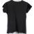 CAMISETA PRETA FEMININA EM ALGODÃO - MLNRS - INFANTO JUVENIL - KeyDreamBr