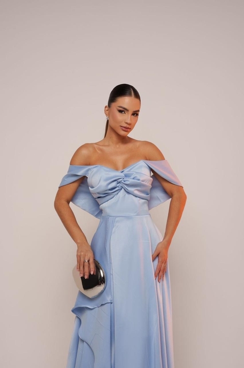 Vestido Festa/Convidada/ Madrinha.Tecido Acetinado Com Forro E Bojo 38-42